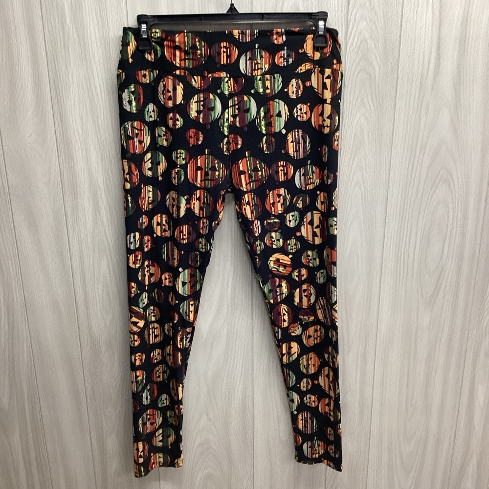 LuLaRoe Tall & Curvy Women's Ankle Leggings Pumpkin Stretch Poly/Spandex